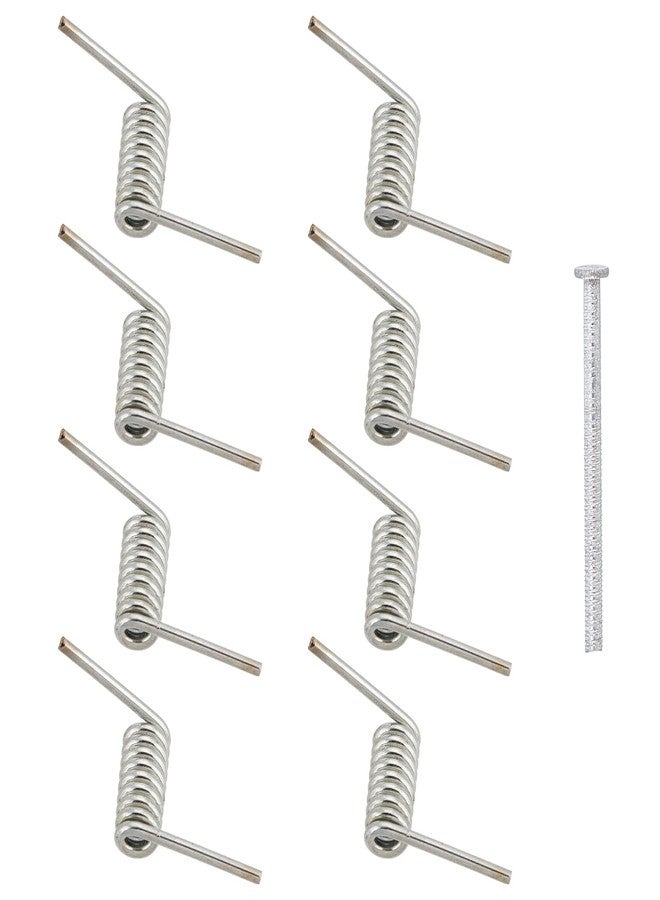 NICENEEDED 8 PCS Hair Claw Clip Spring Replacement Sliver, Clip Spring with Central Axle Rod, Hairpin Squre Rectangle Butterfly Jaw Clamp Repair Parts - Image 1